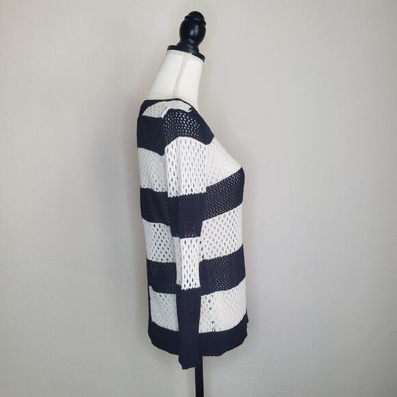 Jamison Striped Split Back Sweater XS - Picture 2 of 5